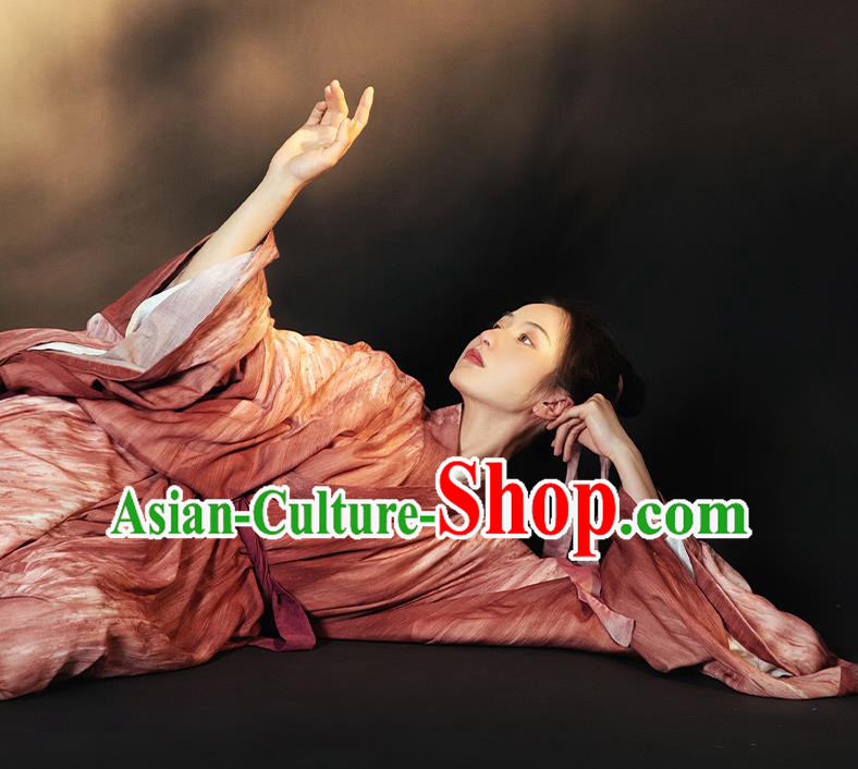 China Ancient Young Beauty Hanfu Dress Garment Traditional Wei Jin Dynasty Swordswoman Historical Clothing