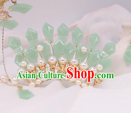 China Ancient Princess Hair Crown Traditional Song Dynasty Palace Lady Pearls Hairpin