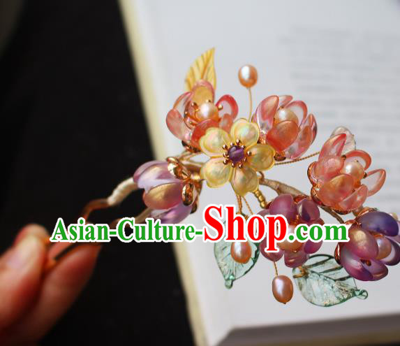 China Ancient Palace Princess Hairpin Traditional Song Dynasty Young Lady Plum Blossom Hair Stick