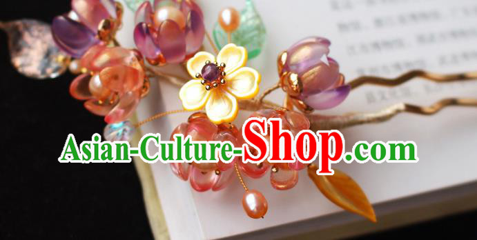 China Ancient Palace Princess Hairpin Traditional Song Dynasty Young Lady Plum Blossom Hair Stick