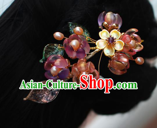 China Ancient Palace Princess Hairpin Traditional Song Dynasty Young Lady Plum Blossom Hair Stick