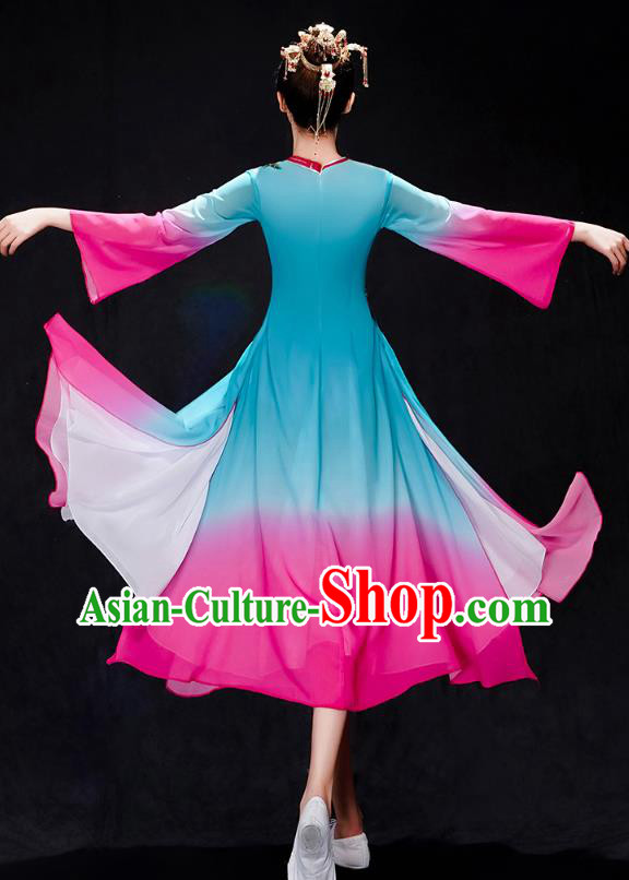 Chinese Woman Solo Dance Dress Traditional Umbrella Dance Clothing Classical Dance Costumes