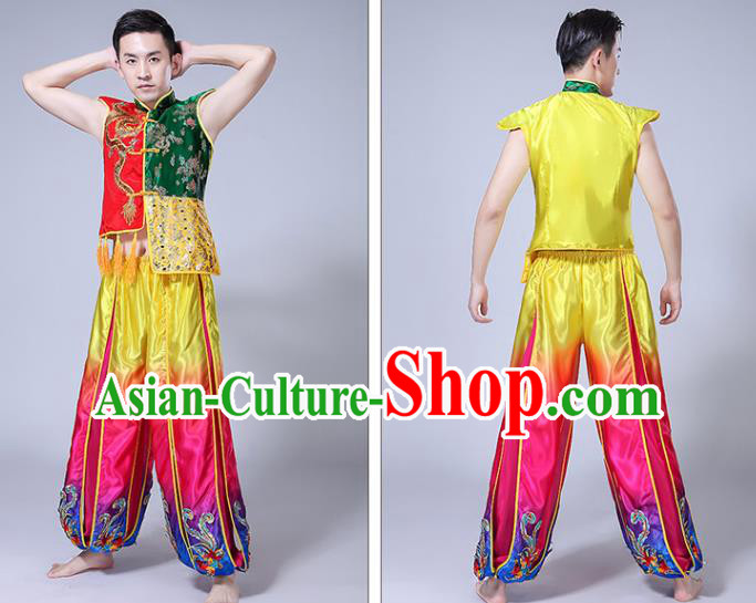 China Folk Dance Clothing Drum Dance Costume Yangko Dance Group Dance Uniforms