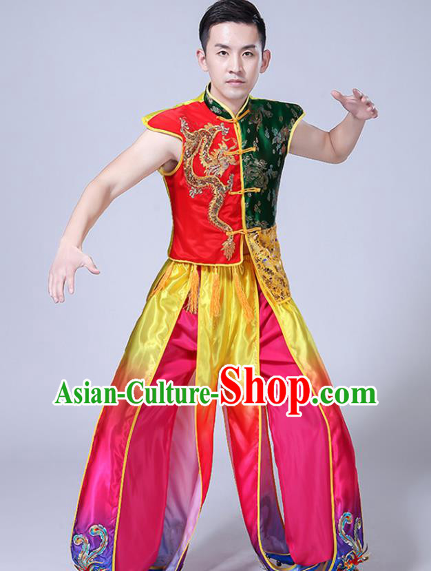 China Folk Dance Clothing Drum Dance Costume Yangko Dance Group Dance Uniforms
