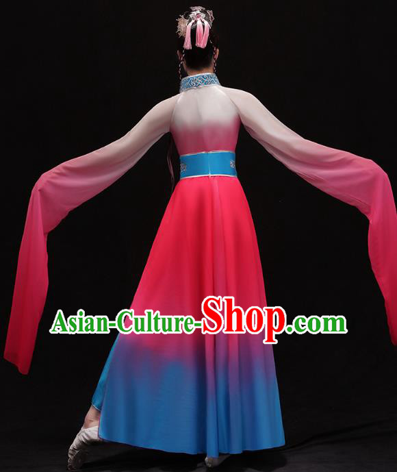 Chinese Classical Dance Jinghong Clothing Umbrella Dance Outfits Traditional Water Sleeve Dance Dress