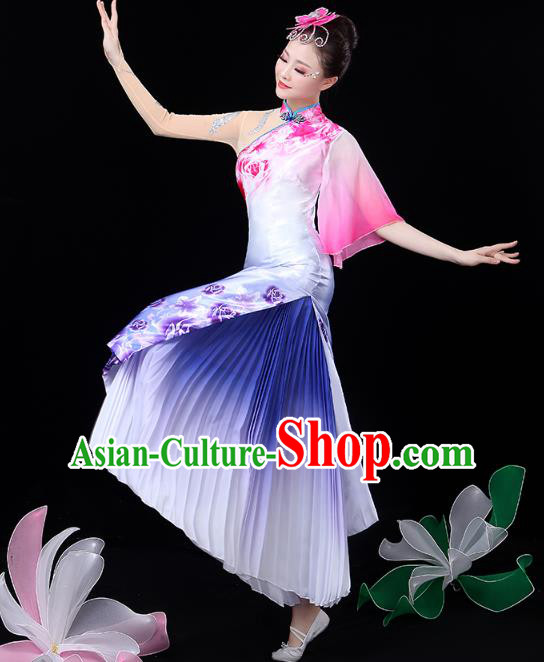 Chinese Classical Dance Solo Dance Costume Umbrella Dance Lilac Dress Traditional Performance Clothing
