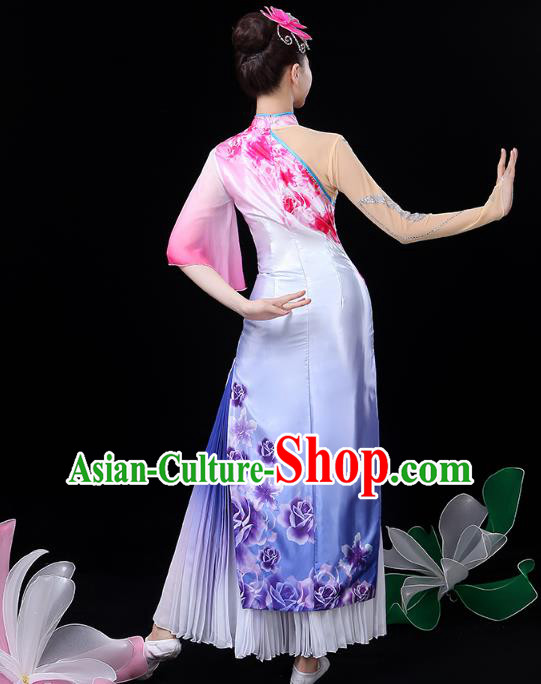 Chinese Classical Dance Solo Dance Costume Umbrella Dance Lilac Dress Traditional Performance Clothing