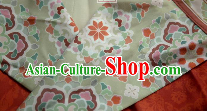 China Ancient Tang Dynasty Swordsman Historical Clothing Red Silk Round Collar Robe