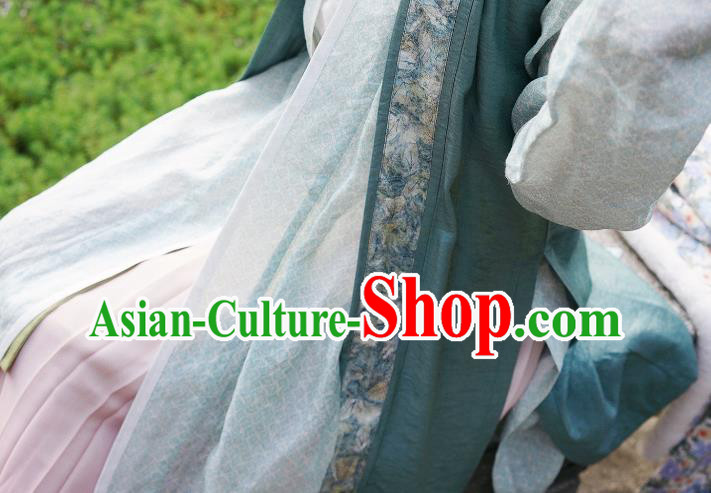 China Ancient Nobility Lady Hanfu Dress Apparels Traditional Song Dynasty Patrician Woman Historical Clothing