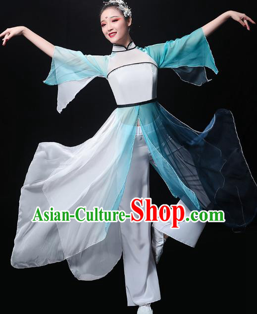 Chinese Umbrella Dance Dress Traditional Jiangnan Watertown Performance Costumes Classical Dance Clothing