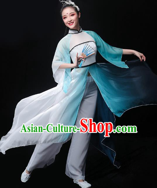 Chinese Umbrella Dance Dress Traditional Jiangnan Watertown Performance Costumes Classical Dance Clothing