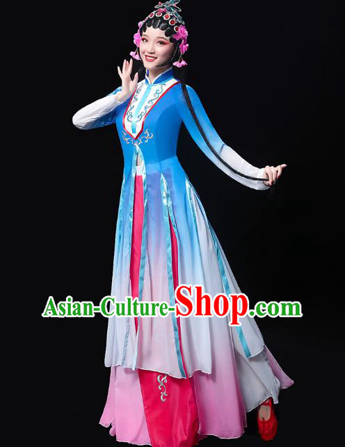 Chinese Classical Dance Clothing Beauty Dance Blue Dress Traditional Peking Opera Performance Costumes