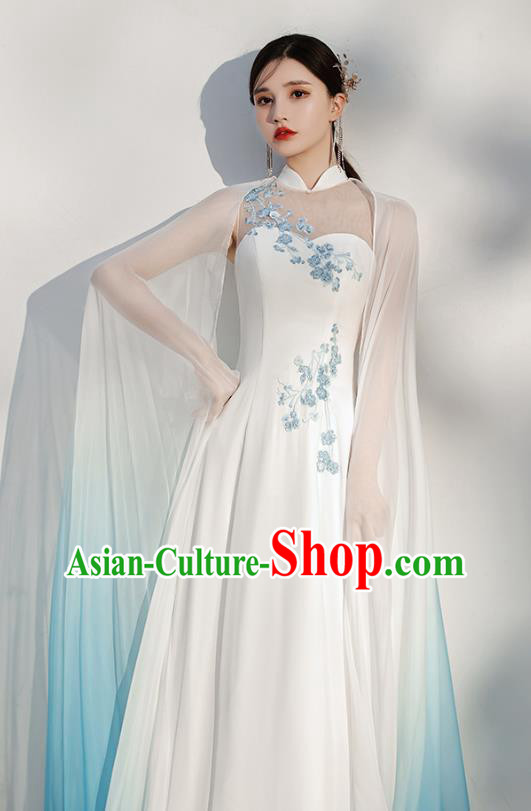 China Stage Show Full Dress Zither Performance Costume Annual Meeting Catwalks Clothing