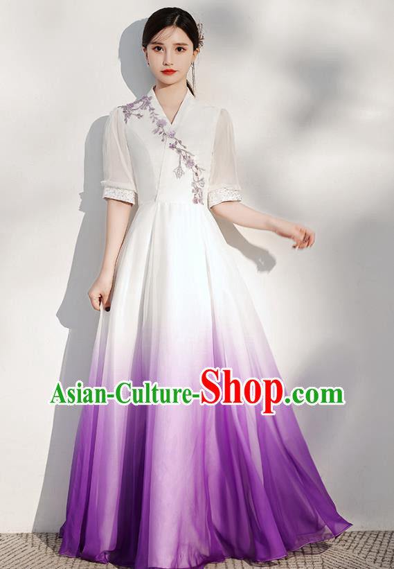 China Chorus Performance Full Dress Modern Dance Costume Annual Meeting Catwalks Clothing