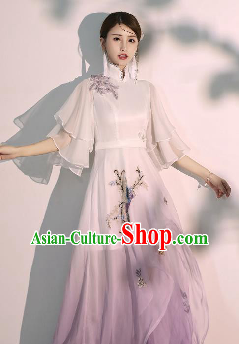 China Woman Classical Dance Costume Catwalks Show Clothing Solo Performance Full Dress