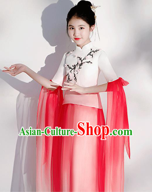 Top Grade Classical Dance Garment Girl Flowers Fairy Dress Children Day Performance Costume