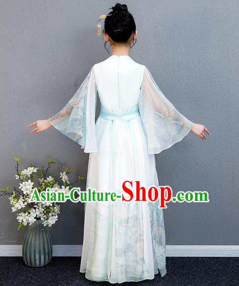 Top Grade Girl Chorus Cheongsam Children Day Costume Classical Dance Performance Dress
