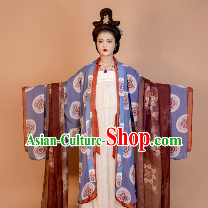 China Ancient Tang Dynasty Imperial Concubine Historical Costumes Traditional Hanfu Dress Clothing