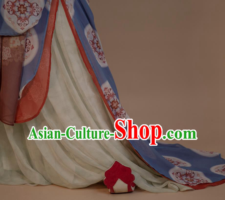 China Ancient Tang Dynasty Imperial Concubine Historical Costumes Traditional Hanfu Dress Clothing
