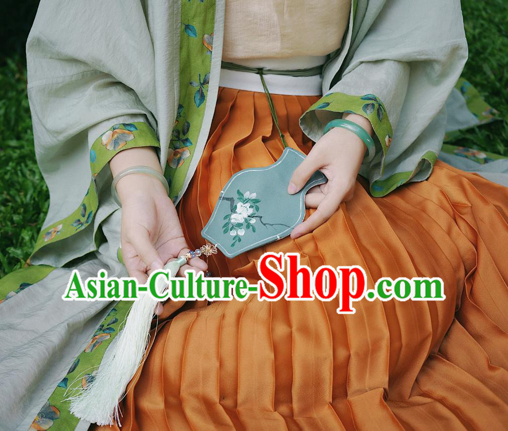 China Ancient Young Lady Hanfu Clothing Traditional Song Dynasty Historical Costumes