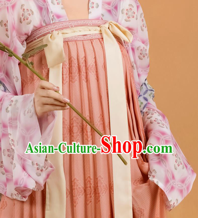 China Traditional Hanfu Dress Clothing Ancient Tang Dynasty Noble Beauty Historical Costumes