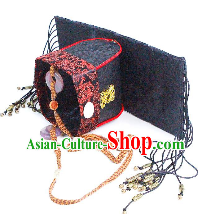 Chinese Ancient Emperor Tassel Hat Handmade Traditional Qin Dynasty Monarch Headwear