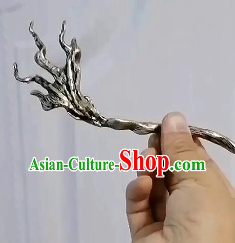 Chinese Ancient Swordsman Golden Hairpin Handmade Traditional Han Dynasty Prince Hair Stick