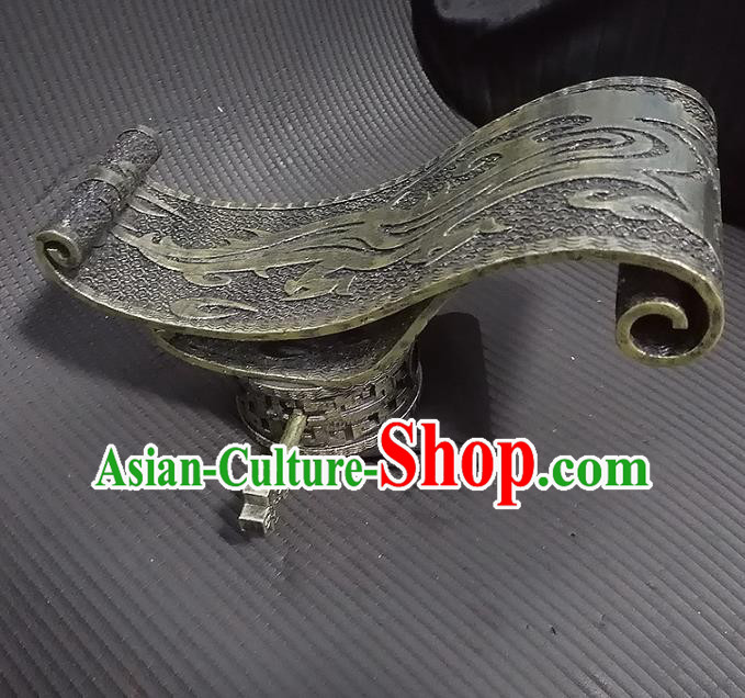 Chinese Handmade Traditional Qin Dynasty King Headwear Ancient Drama Emperor Hair Crown