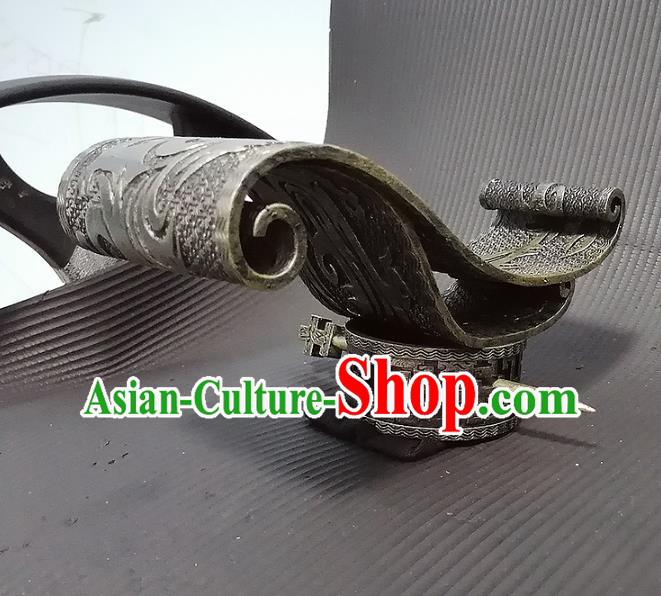 Chinese Handmade Traditional Qin Dynasty King Headwear Ancient Drama Emperor Hair Crown
