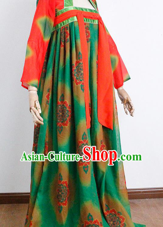 China Classical Dance Costumes Traditional Tang Dynasty Court Performance Hanfu Dress