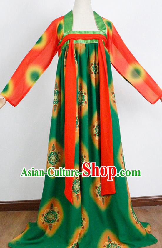 China Classical Dance Costumes Traditional Tang Dynasty Court Performance Hanfu Dress