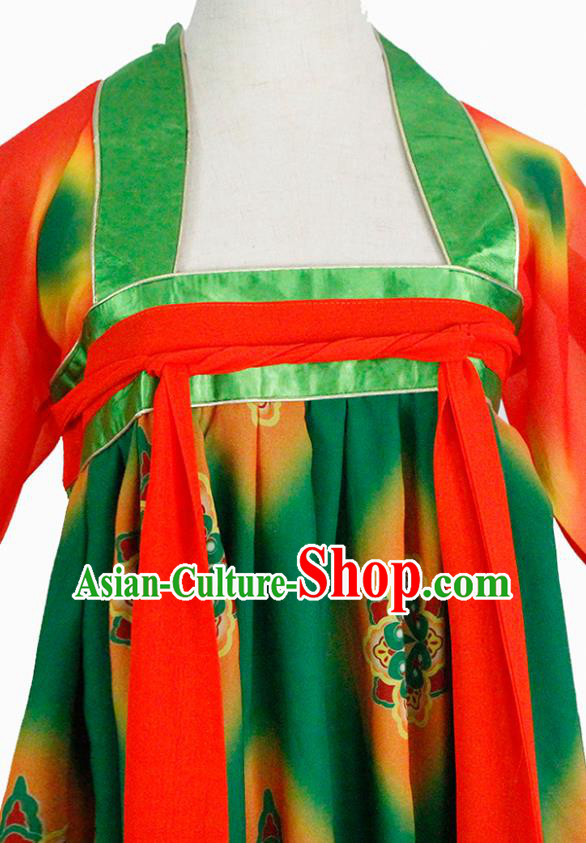 China Classical Dance Costumes Traditional Tang Dynasty Court Performance Hanfu Dress