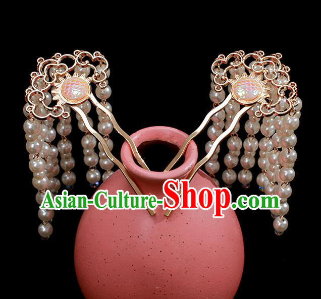 Chinese Traditional Hanfu Tassel Hair Stick Ancient Princess Scale Hairpin