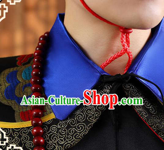 China Ancient Qing Dynasty Royal Highness Minister Garment Costumes and Hat Complete Set