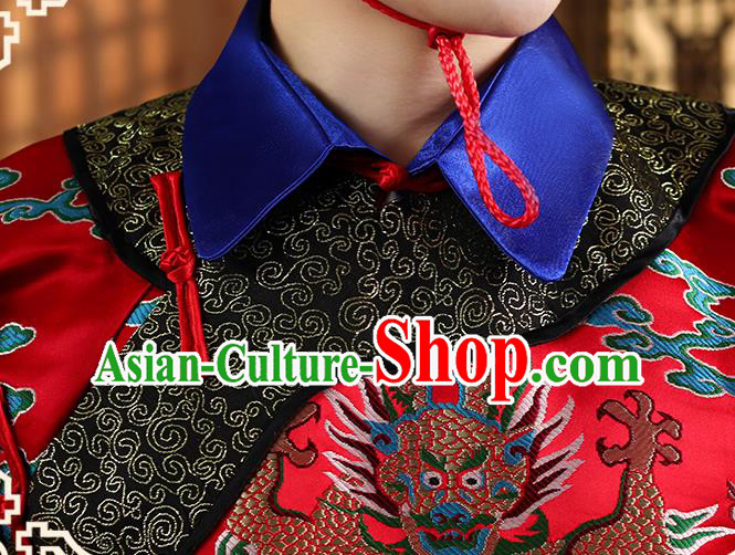 China Ancient Court Eunuch Garment Costumes Qing Dynasty Historical Clothing and Headwear