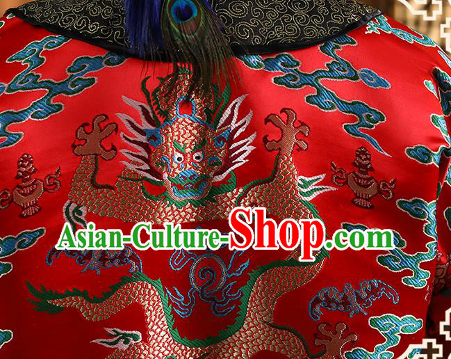 China Ancient Court Eunuch Garment Costumes Qing Dynasty Historical Clothing and Headwear