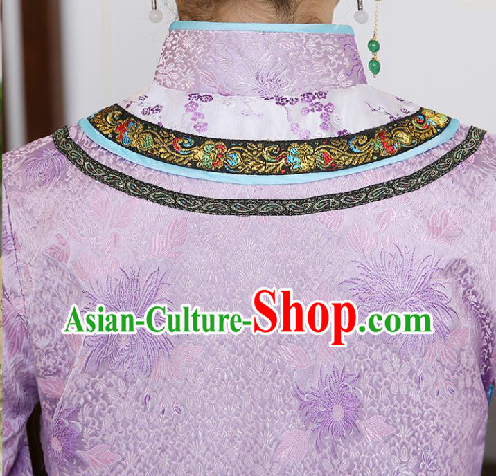 China Ancient Rich Woman Garment Costumes Traditional Qing Dynasty Young Mistress Historical Clothing