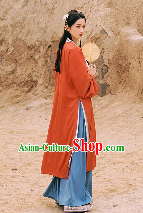 China Ancient Royal Infanta Hanfu Apparels Traditional Song Dynasty Nobility Lady Historical Clothing Complete Set