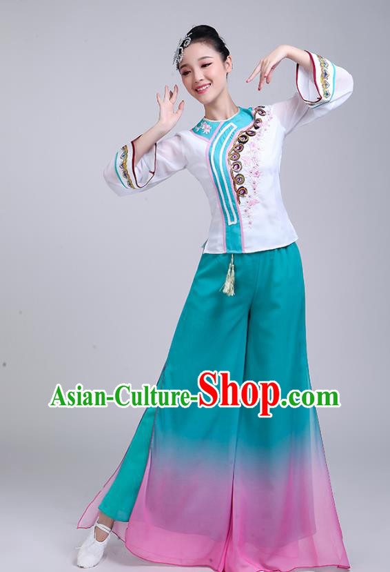 China Yangko Dance Outfits Folk Dance Clothing Fan Dance Group Dance Garment