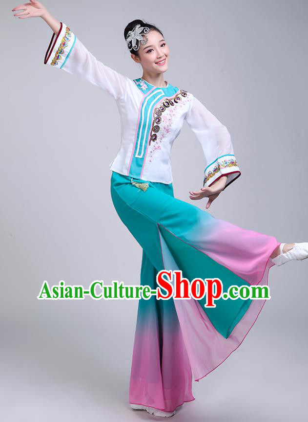 China Yangko Dance Outfits Folk Dance Clothing Fan Dance Group Dance Garment