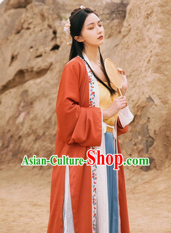 China Ancient Royal Infanta Hanfu Apparels Traditional Song Dynasty Nobility Lady Historical Clothing Complete Set