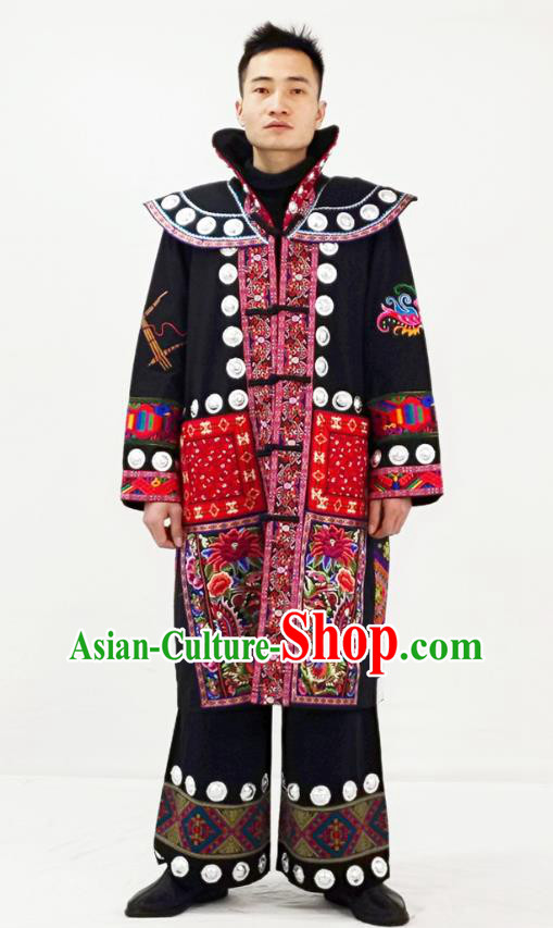China Traditional Dong Folk Dance Clothing Yi Nationality Festival Performance Garment Costumes