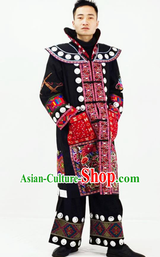 China Traditional Dong Folk Dance Clothing Yi Nationality Festival Performance Garment Costumes