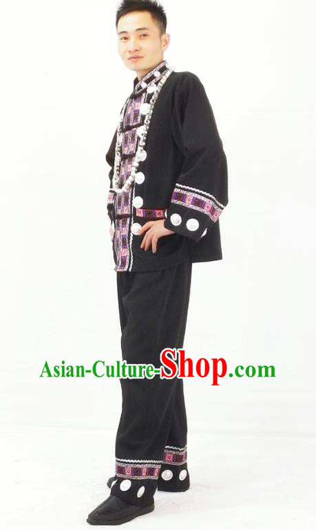 China Traditional Yunnan Ethnic Folk Dance Clothing Dong Nationality Festival Garment Costumes