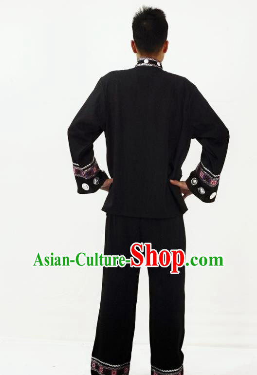 China Traditional Yunnan Ethnic Folk Dance Clothing Dong Nationality Festival Garment Costumes
