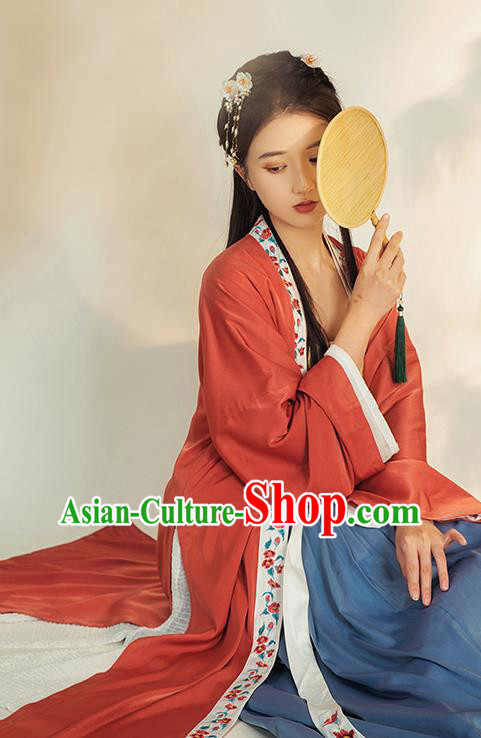 China Ancient Royal Infanta Hanfu Apparels Traditional Song Dynasty Nobility Lady Historical Clothing Complete Set