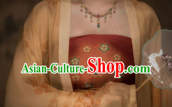 China Tang Dynasty Imperial Concubine Historical Clothing Ancient Court Beauty Hanfu Dress Garments