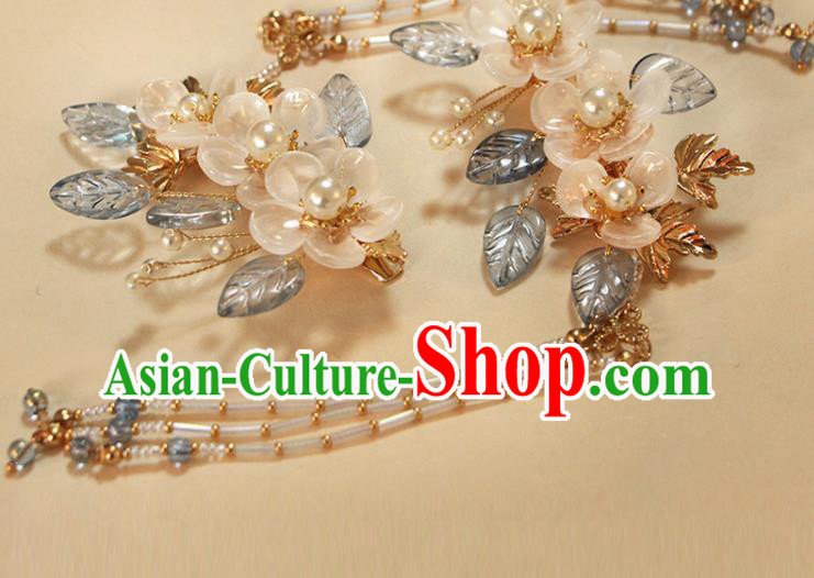 China Traditional Hanfu Hair Accessories Ancient Young Beauty Plum Tassel Hair Stick