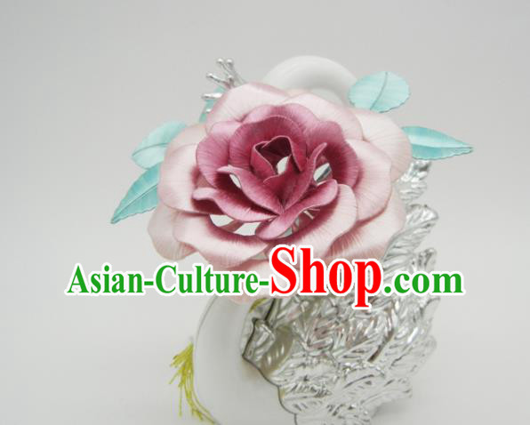 China Ancient Court Lady Hairpin Traditional Hanfu Hair Accessories Song Dynasty Lilac Peony Hair Stick
