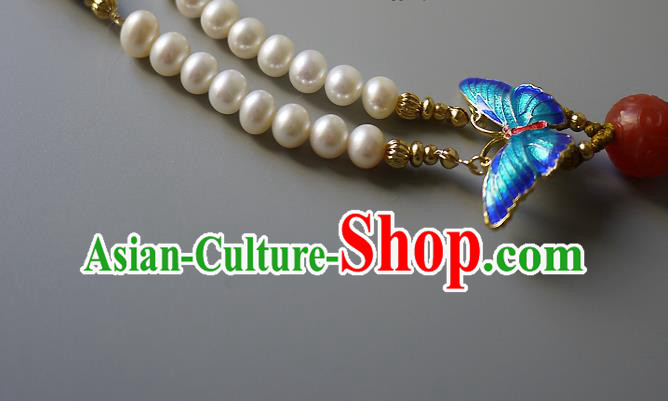 China Traditional Cheongsam Jade Lotus Accessories Ancient Qing Dynasty Pearls Tassel Brooch Pendant